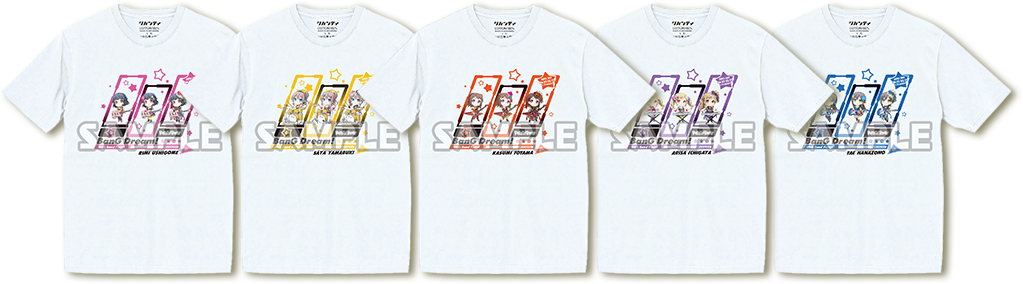 バンドリ！Poppin'Partyキャストサイン入りTシャツイメージ